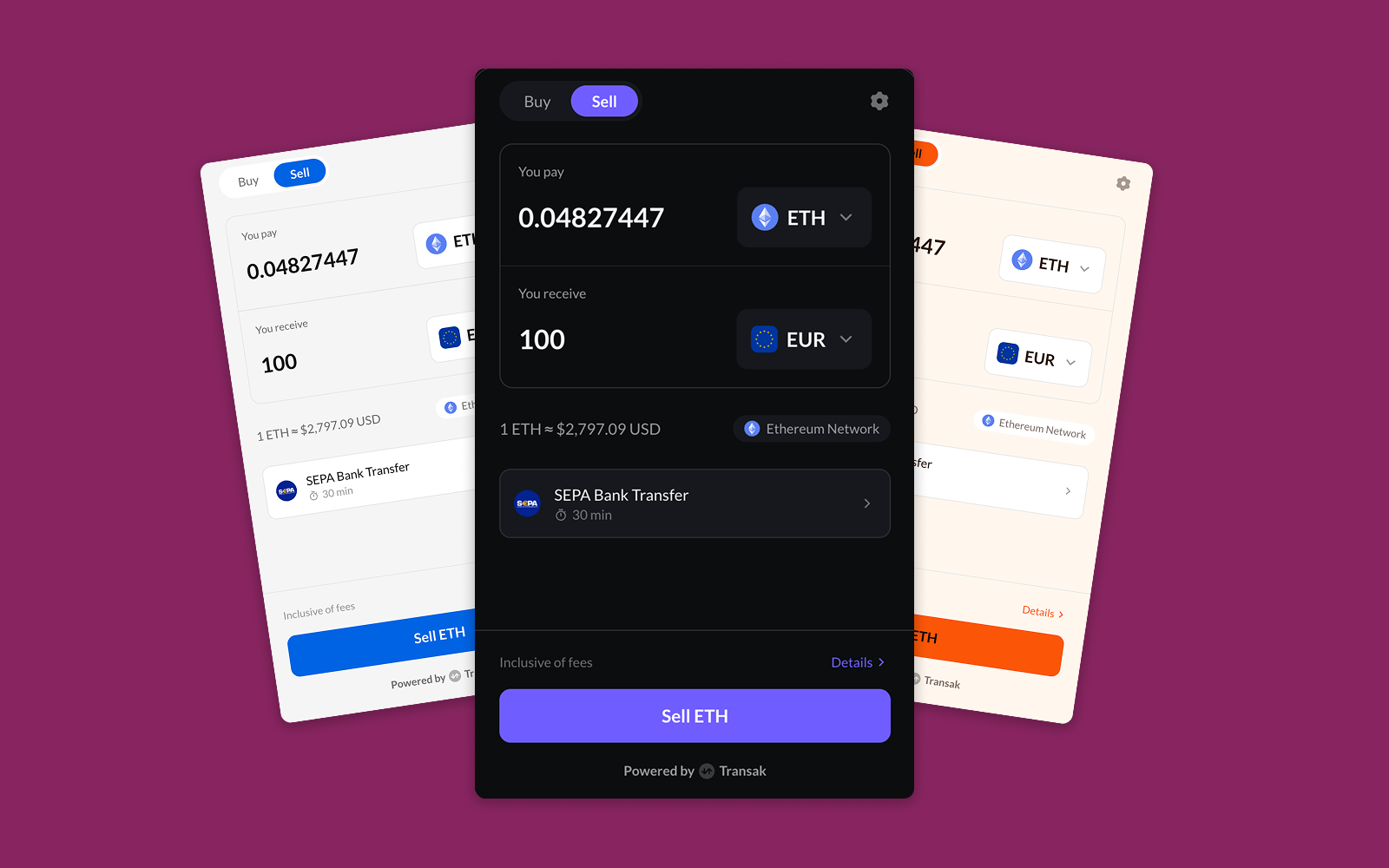 Transak — Widget Customisation